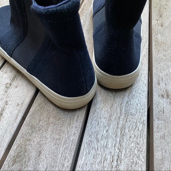 GAP Black Slip On Sock Like Suede Ankle Booties - Picture 5 of 7
